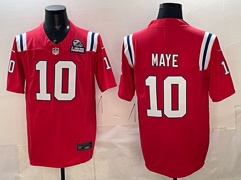 Men 2026 New England Patriots #10 Maye red Limited Nike NFL Jersey style 03->new england patriots->NFL Jersey
